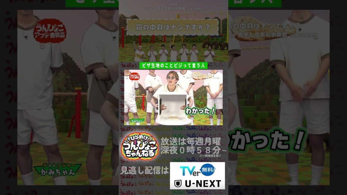#神山智洋 が挑戦 「箱の中身はナンですか?」ピザ生地のことピジって言う人『ひらめけ!うんぴょこちゃんねる』#WESTꓸ