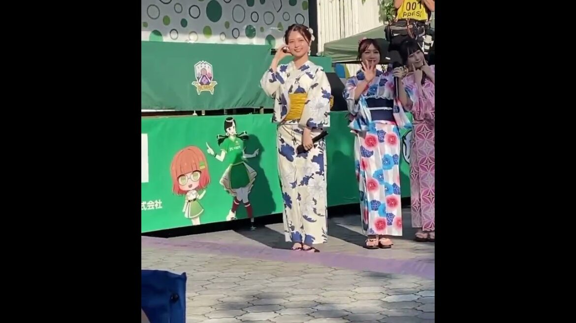 FC岐阜イベントで浴衣姿を見せるSKE48北野瑠華ちゃんが可愛い💕浴衣にあってる💕#可愛いは正義 Japanese cute
