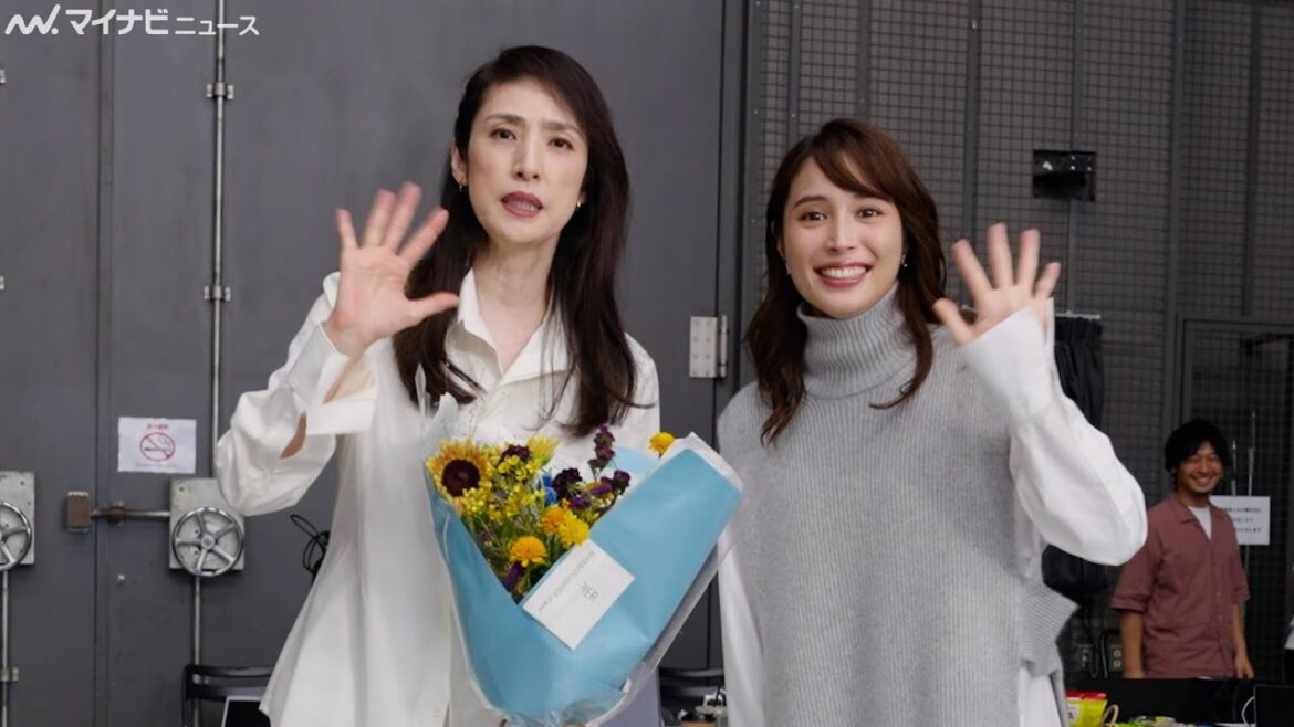 天海祐希、メイキング用のカメラにもしっかり宣伝!広瀬アリスとCM初共演も和やかムード 「キリン おいしい免疫ケア」新CM&メイキング公開