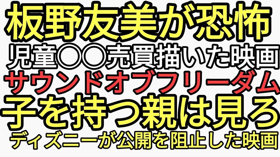 板野友美が戦慄した実話を映画化したサウンドオブフリーダム 子を持つ親は見ろ ディズニーが配給を阻止