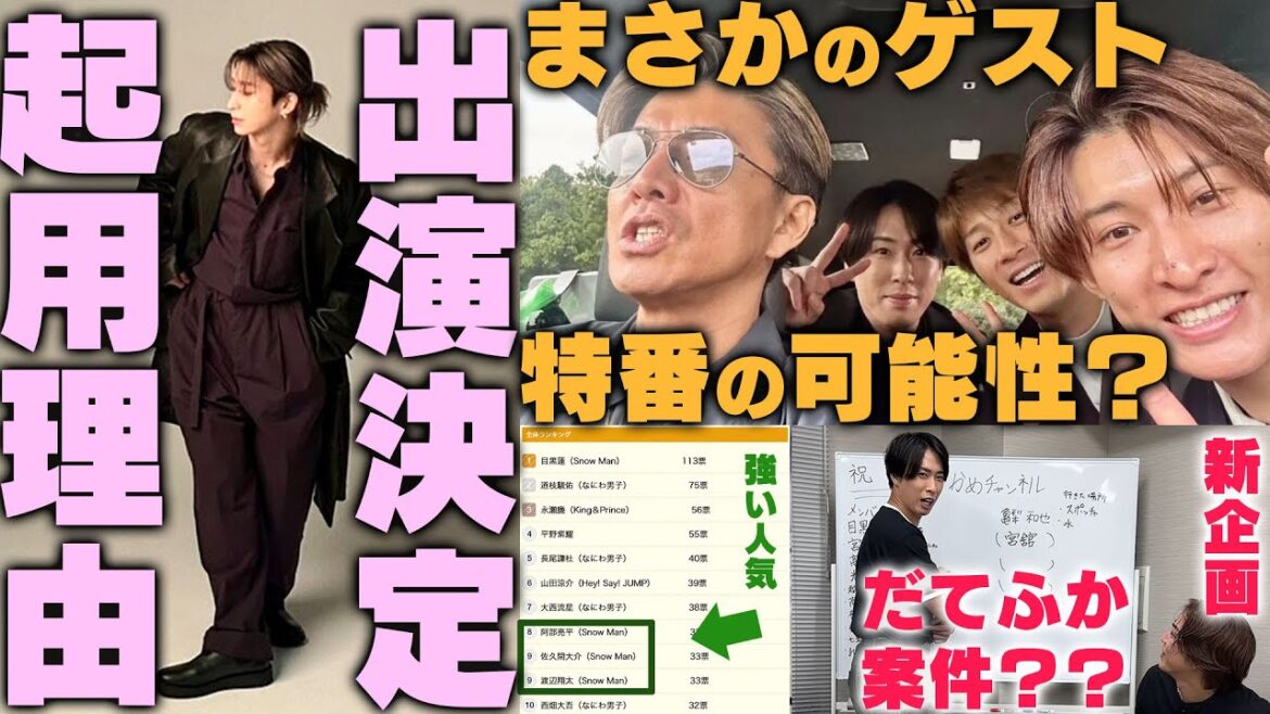 【6年以来】Snow Man佐久間大介に新たな声優仕事舞い込んできた件