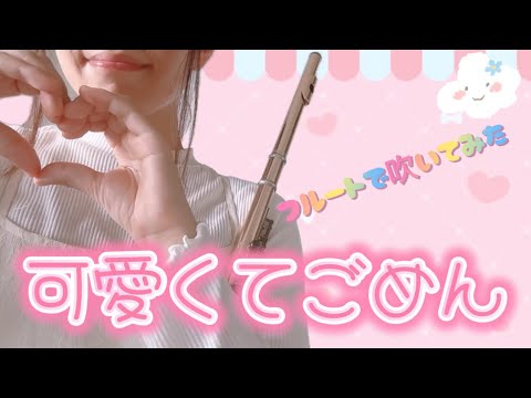 【フルートソロ】可愛くてごめんfeat.ちゅーたん〈CV:早見沙織〉/HoneyWorks フルートで演奏してみた