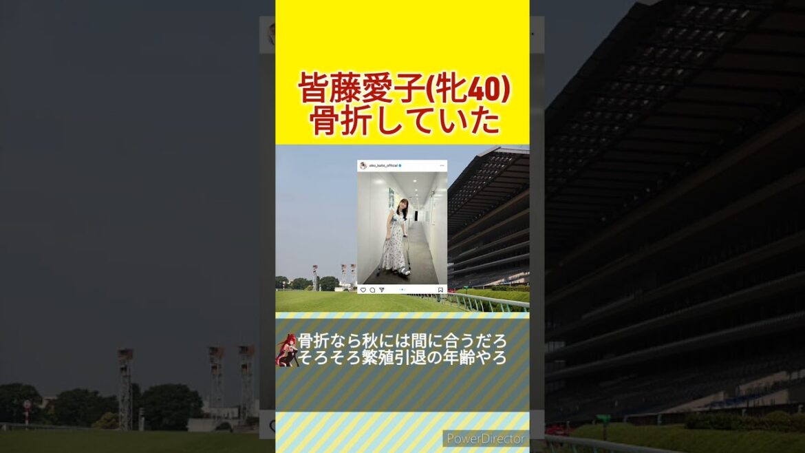皆藤愛子(牝40)、骨折していた #競馬