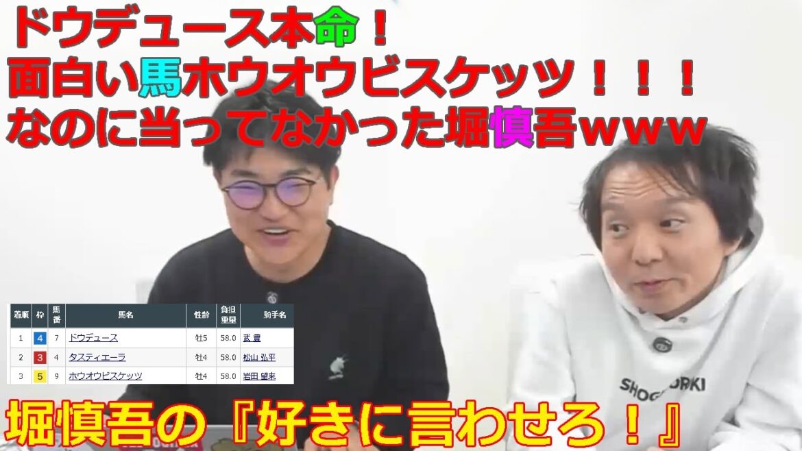 【Mリーグ/麻雀】ドウデュース本命!面白い馬ホウオウビスケッツ!!!なのに当ってなかった堀慎吾www【堀慎吾/森井巧】