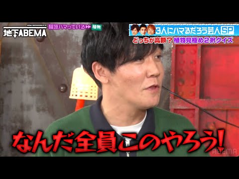 植物芸人は稲垣にハマるのか!?イジられ芸も見所🤣|『ななにー 地下ABEMA』毎週日曜よる8時〜ABEMAで無料放送中 #ななにー #稲垣吾郎 #草彅剛 #香取慎吾