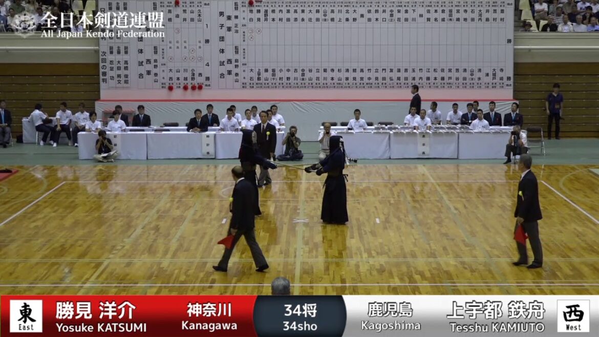 Y.KATSUMI MM- T.KAMIUTO – 63rd All Japan TOZAI-TAIKO KENDO TAKAI – MEN 02
