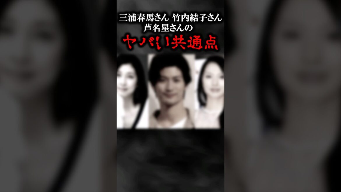 【削除覚悟】三浦春馬さん、竹内結子さん、芦名星さんの共通点 #ゆっくり解説 #事件解説 #都市伝説 #事件考察