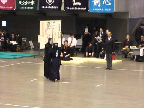 H25関東女子学生剣道選手権 5回戦 松本(法政)対森田(筑波)