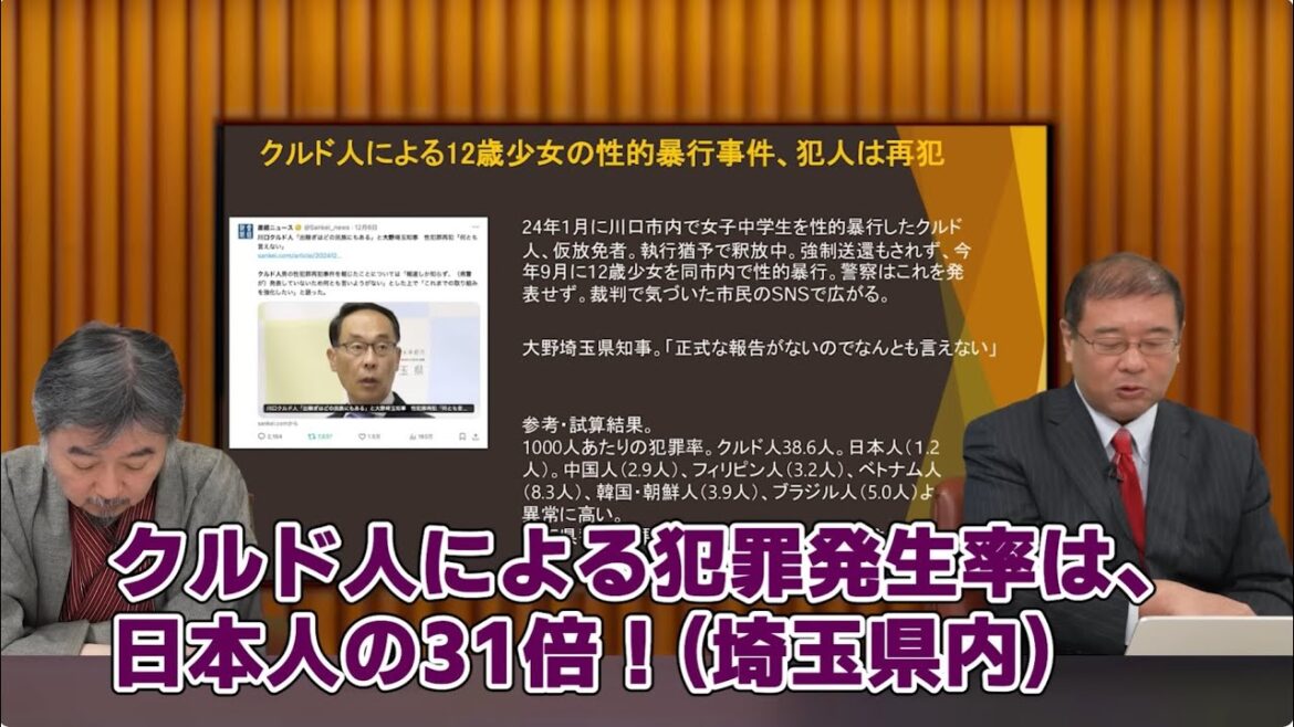 大増刷御礼!『埼玉クルド人問題』前編「クルド人による犯罪発生率は日本人の31倍!」ジャーナリスト石井孝明 国際情勢アナリスト内藤陽介【チャンネルくらら】