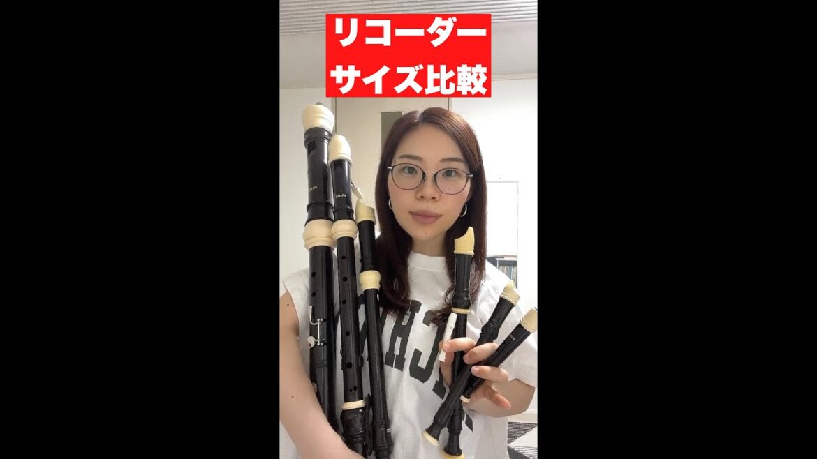 【バス〜世界最小】リコーダーのサイズ比較!#リコーダー#recorder #吹奏楽