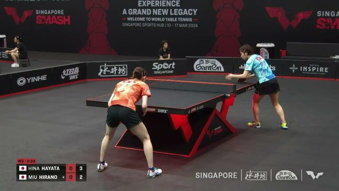 【日本語実況解説】早田ひな vs 平野美宇|シンガポールスマッシュ2024 女子シングルス1回戦