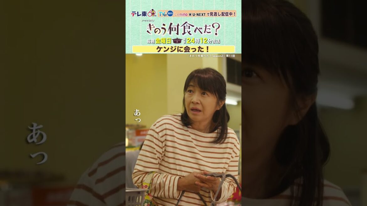 【#きのう何食べた ?season2】「ケンジに会った!」 Lemino&U-NEXTで配信中! #西島秀俊 #内野聖陽 #田中美佐子 #矢柴俊博 #shorts
