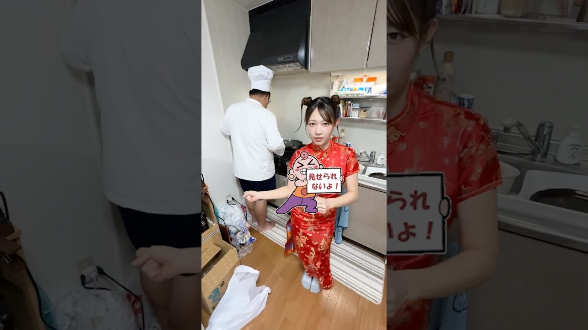 途中でチャイナ服のボタンが…#愛媛のyoutuber