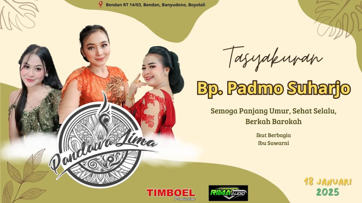 🔴LIVE : Tasyakuran Bp. Padmo Suharjo || Cs. Pandawa Lima || Rima Audio || TIMBOEL Production