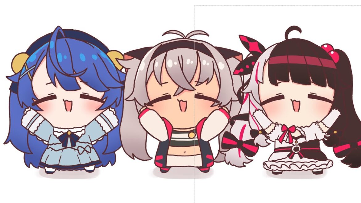 どーなつ♪【ゲームるゲームる】【夜見れな】【天宮こころ】【魔使マオ】【にじさんじ】【手描き】