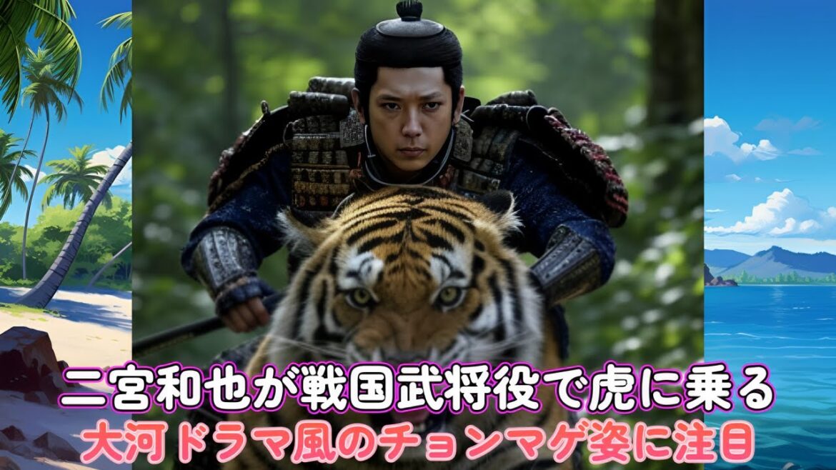 二宮和也が戦国武将役で虎に乗る!大河ドラマ風のチョンマゲ姿に注目