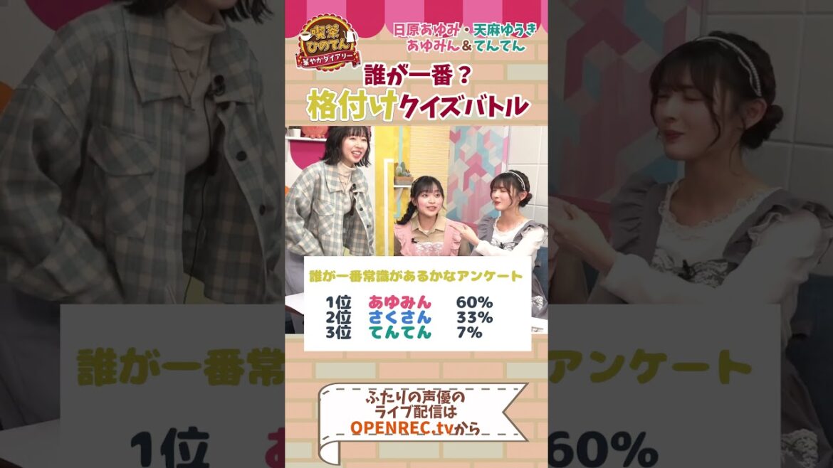 駆け出し声優!誰が一番?格付けクイズバトル #喫茶ひのてん #shorts