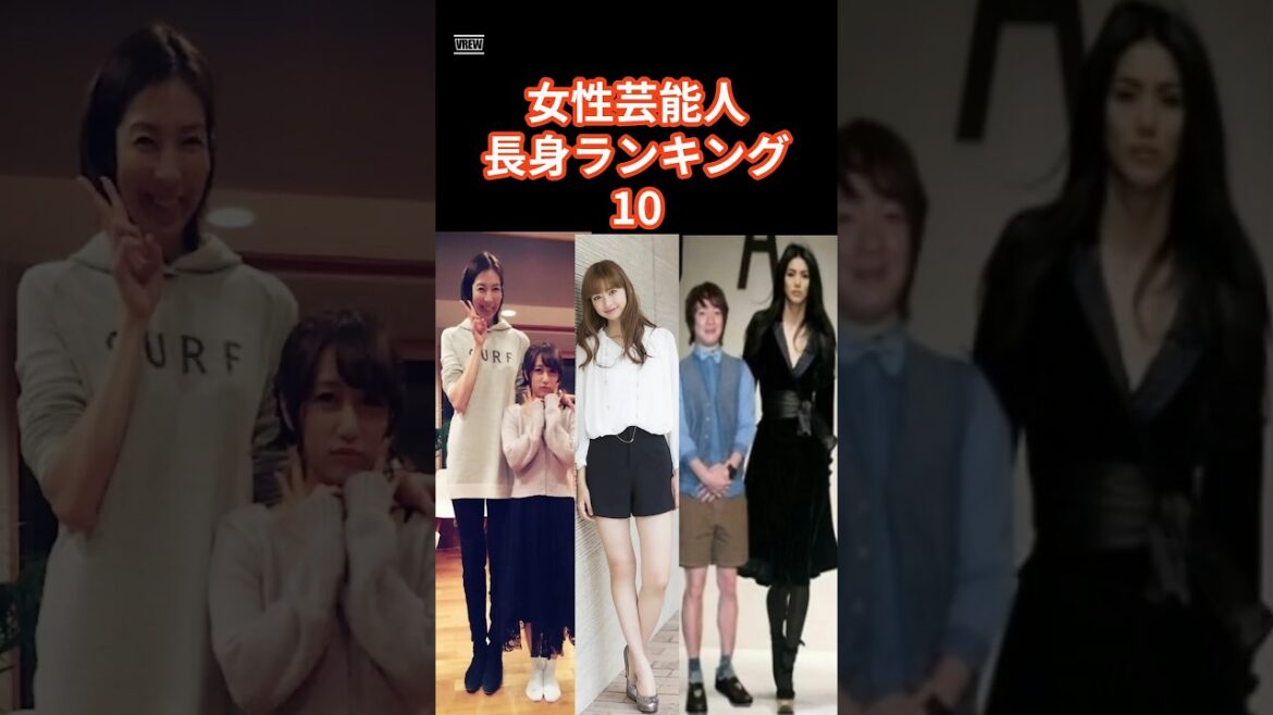 女性芸能人長身ランキングベスト10 #shorts #芸能人 #ランキング #長身 #モデル #石川亜沙美 #佐藤江梨子