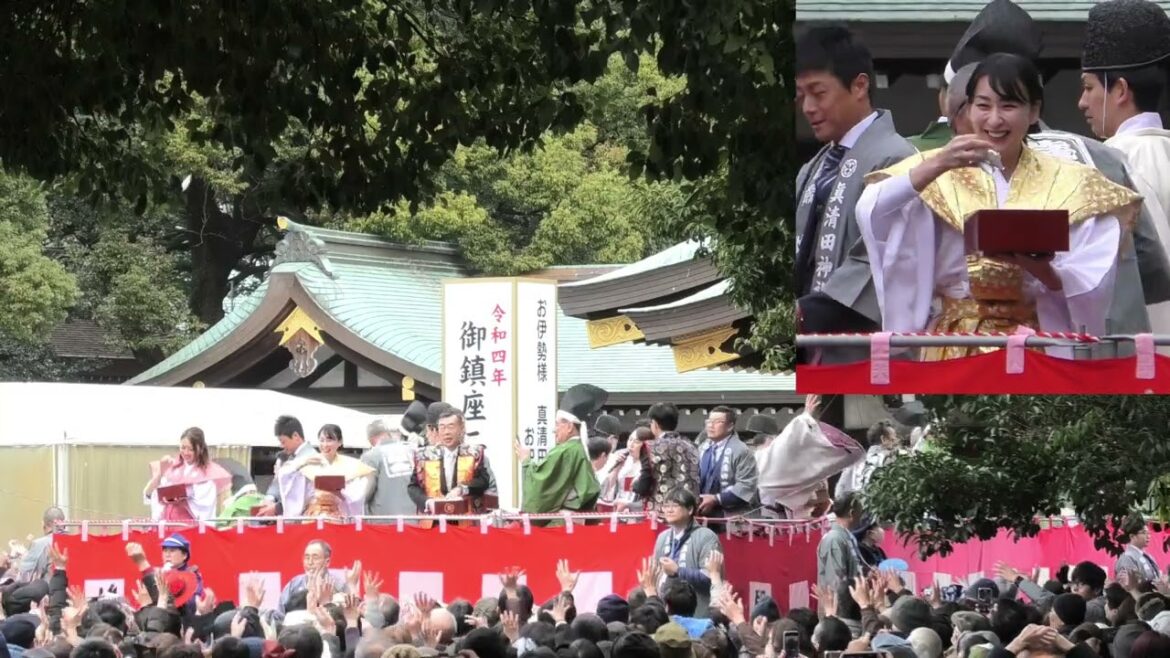 真清田神社 令和7年節分祭 豆まき(ゲスト フィギアスケーターの浅田舞さん)