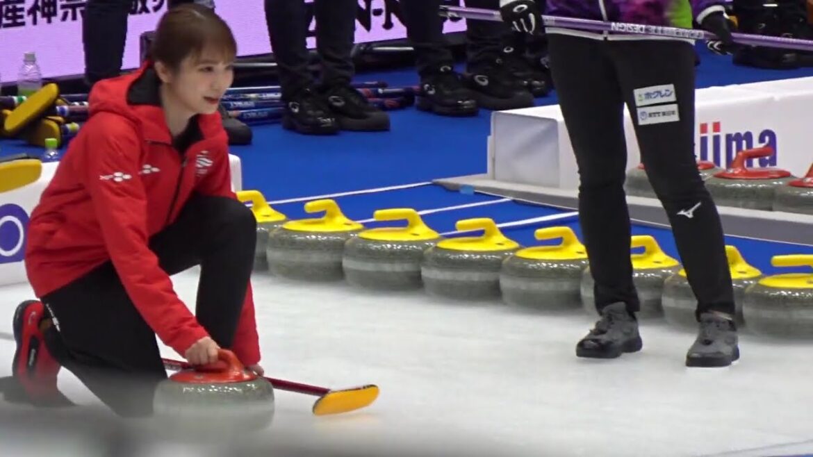 『秋元真夏がファーストストーンで〝神ショット〟を披露 観客も大興奮!』日本カーリング選手権大会 横浜2025 横浜BUNTAI のレイアウト【カーリング】2025年2月2日
