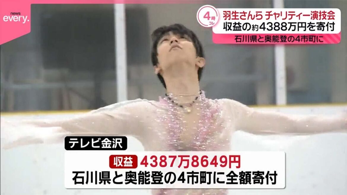 【テレビ金沢】羽生結弦さんら出演…チャリティー演技会の収益全額を寄付