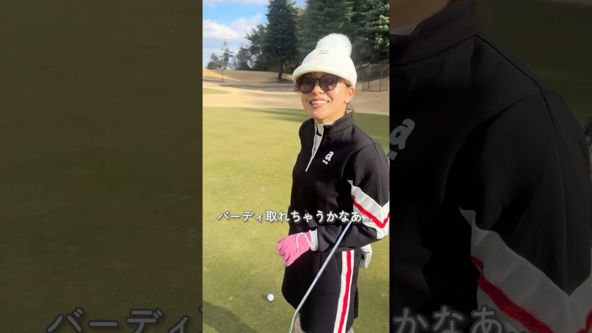 後藤楽々、打ち下ろしのパー3でバーディーチャンス⛳✨ #セントフォースゴルフクラブ #ゴルフ女子 #後藤楽々 #ゴルフ #パー3