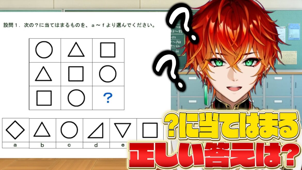 【MENSA IQ Test】知能指数を測ります!!【キャメロン】