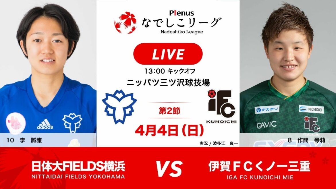 【公式】第2節フルマッチ:F日体大 vs 伊賀FC 2021プレナスなでしこリーグ1部 2021/4/4 ニッパツ三ツ沢球技場