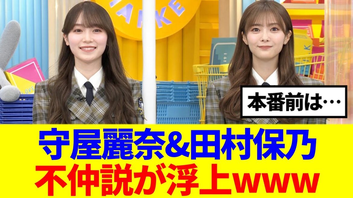 【櫻坂46】守屋麗奈&田村保乃、不仲説が浮上www