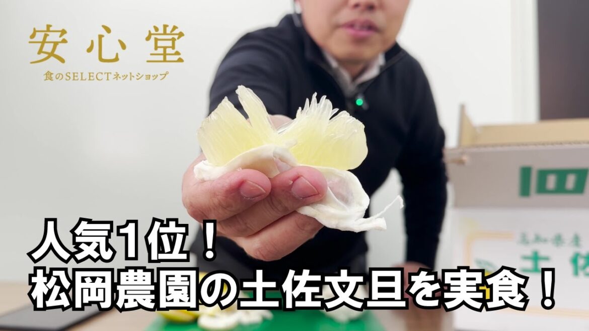 安心堂で人気1位!松岡農園土佐文旦を特産品ハンター谷井が紹介・実食