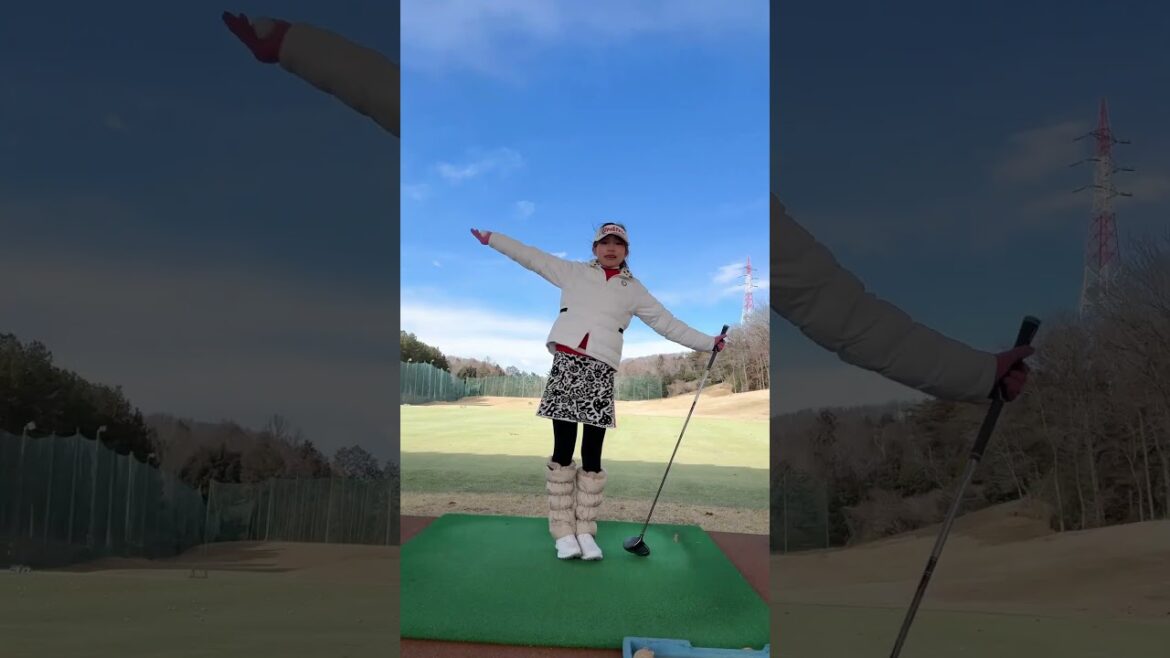 ラウンド回る前に後藤楽々が今日の調子をチェック⛳✨本編もぜひチェックしてください!#セントフォースゴルフクラブ #ゴルフ #golf #ゴルフ女子 #後藤楽々