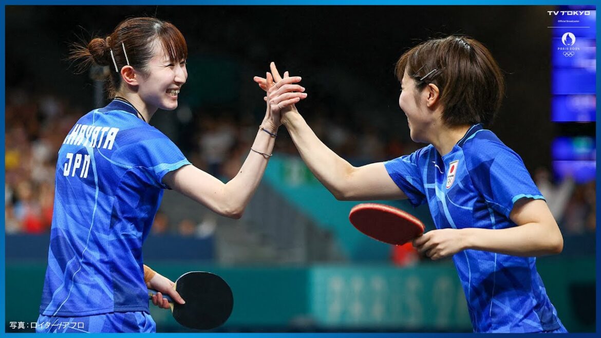 【卓球女子団体】早田ひな/平野美宇が先制!決勝に向けドイツからまず1勝|パリオリンピック 女子団体準決勝 日本 vs ドイツ