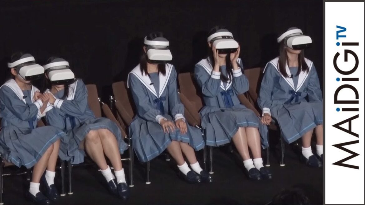 今村美月らSTU48メンバーが悲鳴!?「VR映画」を体験 「VRCC事業概要・コンテンツ発表会」1