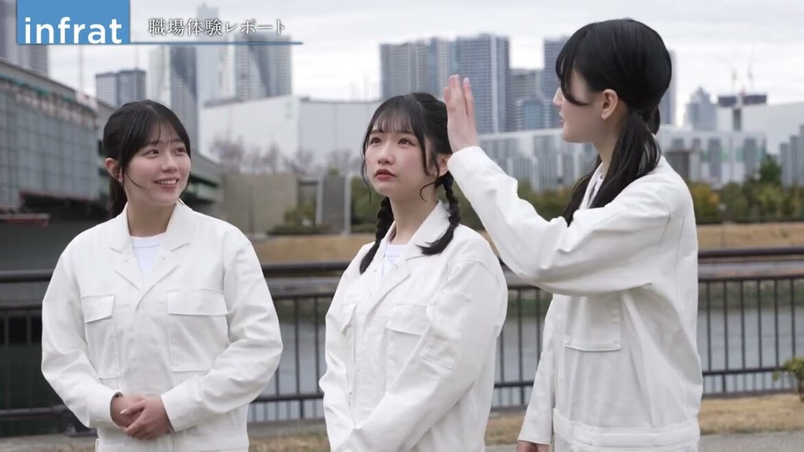 STU48工藤理子、信濃宙花、高雄さやかが防護服でインフラの施工管理を行うinfratに密着/日本インフラ再生計画 PR動画