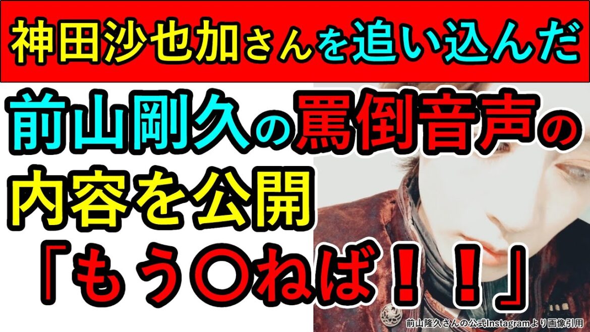 神田沙也加へ言った前山剛久の罵声