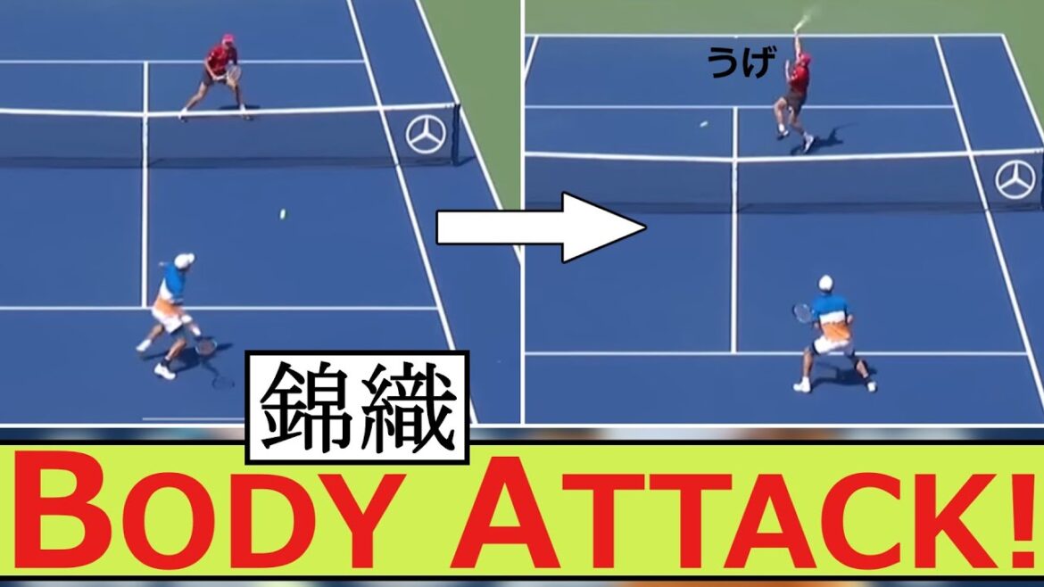 【みんなの反応】危ない!錦織のボディーアタック!!!!