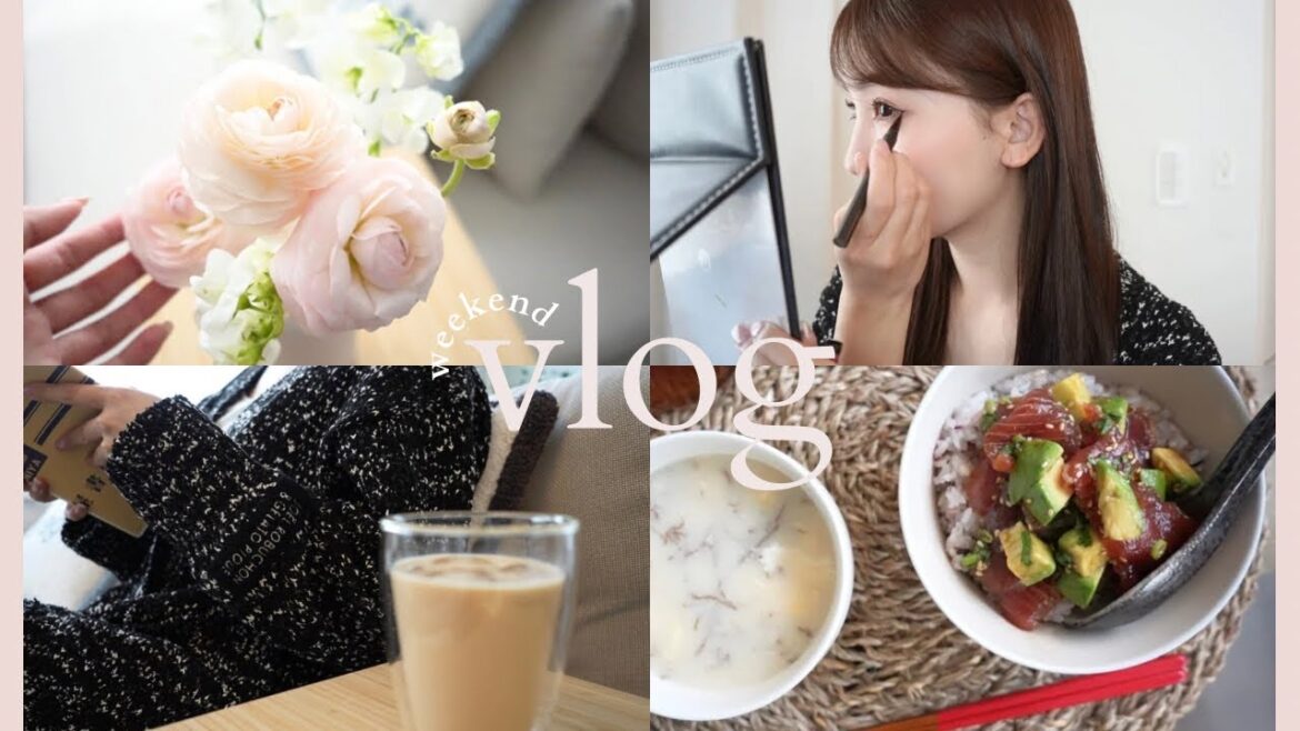 【VLOG】とある2日間の週末vlog🏠🌸お家を整える日とお出掛けをする日👟掃除/自炊/読書/メイク…