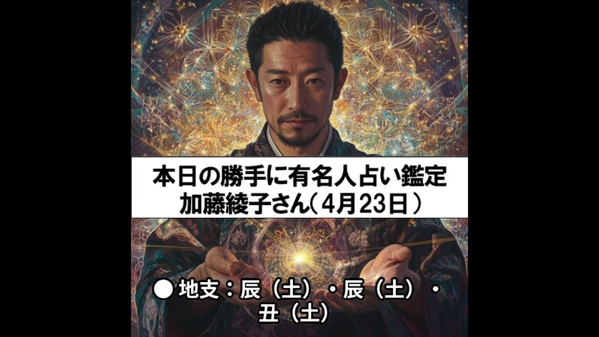 【勝手に有名人占い鑑定!】4月23日生まれ、加藤綾子さん