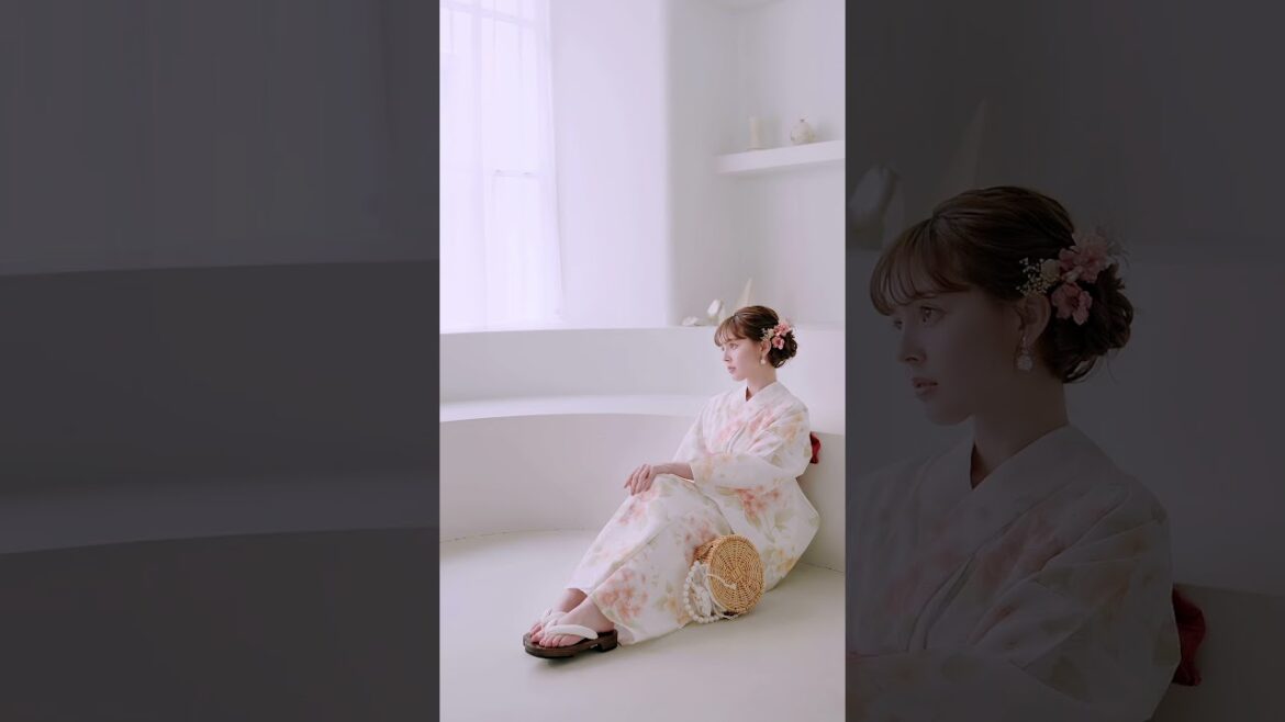 加藤ナナ&菅野結以が着る淡く儚いフェミニン浴衣♡【jewels】#ジュエルズ #jewels#浴衣#シュガーナイン#yukata #fashion #浴衣美人 #浴衣女子 #shorts