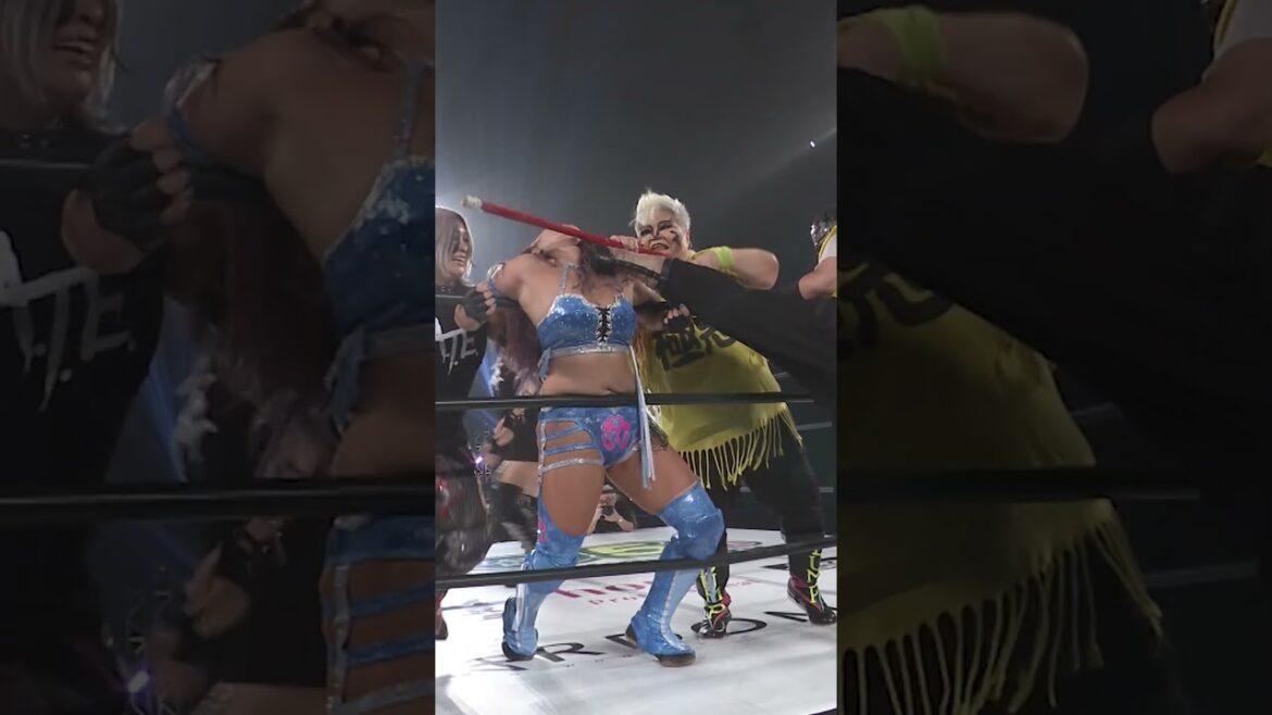 【極悪同盟】ダンプ松本がH.A.T.E.と共に白川未奈を貼り付けに… #stardom #shorts #スターダム #女子プロレス #prowrestling #プロレスARDOM】