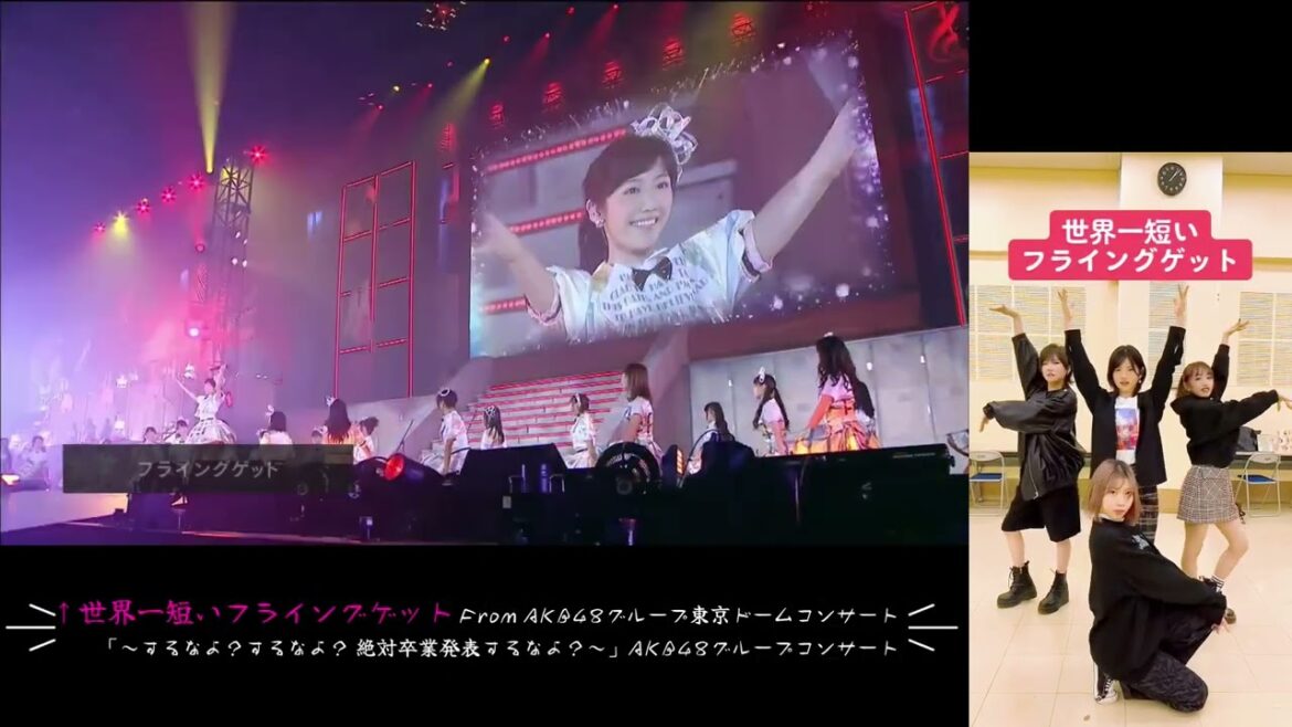 #AKB48グループ東京ドームコンサート「~するなよ?するなよ? 絶対卒業発表するなよ?~」#世界一短いフライングゲット#村山彩希 #岡田奈々 #茂木忍 #向井地美音 #渡辺麻友 #ゆうなぁもぎおん