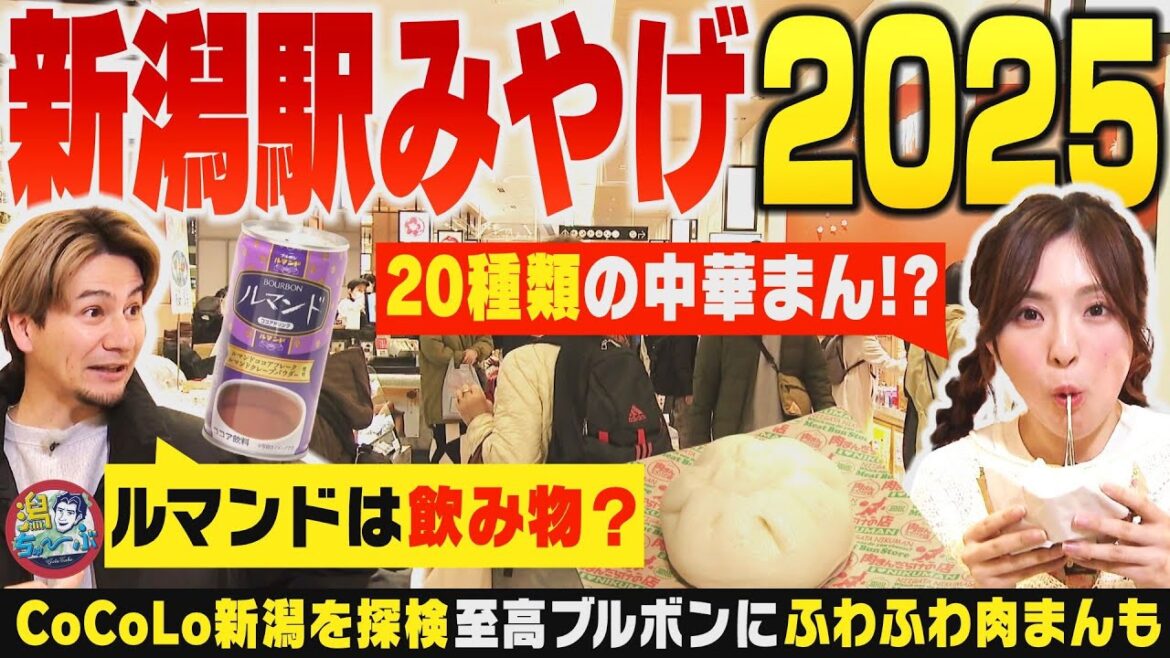 【新潟駅2025】CoCoLo新潟で最新みやげ&注目ショップめぐり!行列ができる至高ブルボン&新潟県民はふわふわ肉まんが好き? ▽ アポ無しロケで白根グレープガーデンへ【潟ちゅーぶ】