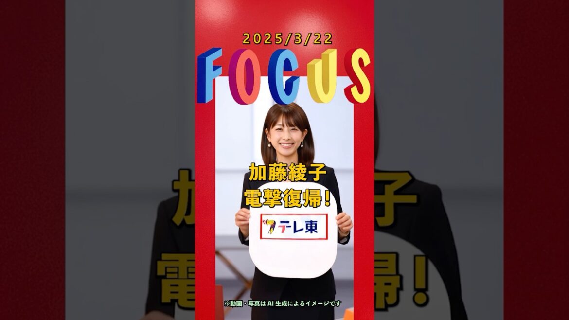 ✅今日のフォーカス #カトパン #加藤綾子 #ai生成