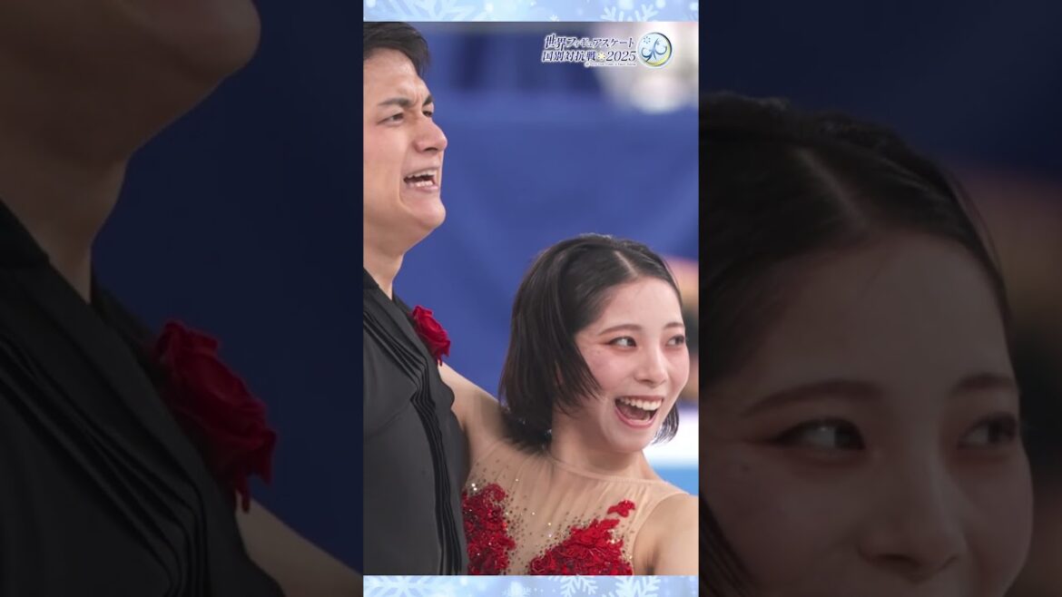 三浦璃来 木原龍一 大人の色気あるフィニッシュ!からの… #shorts #フィギュアスケート