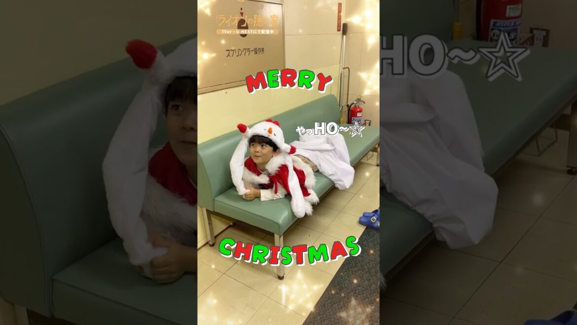 🦁恥ずかしがり屋のライオンサンタ🧑🎄『#ライオンの隠れ家』 #佐藤大空 #尾野真千子