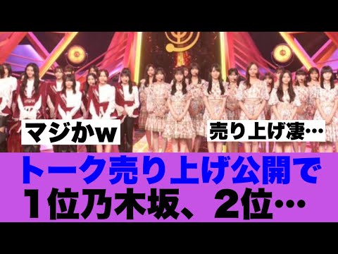【坂道グループ】トーク売り上げ公開ですごいことになっている…