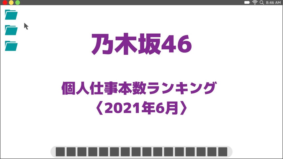 乃木坂46 個人仕事本数ランキング〈2021年6月〉