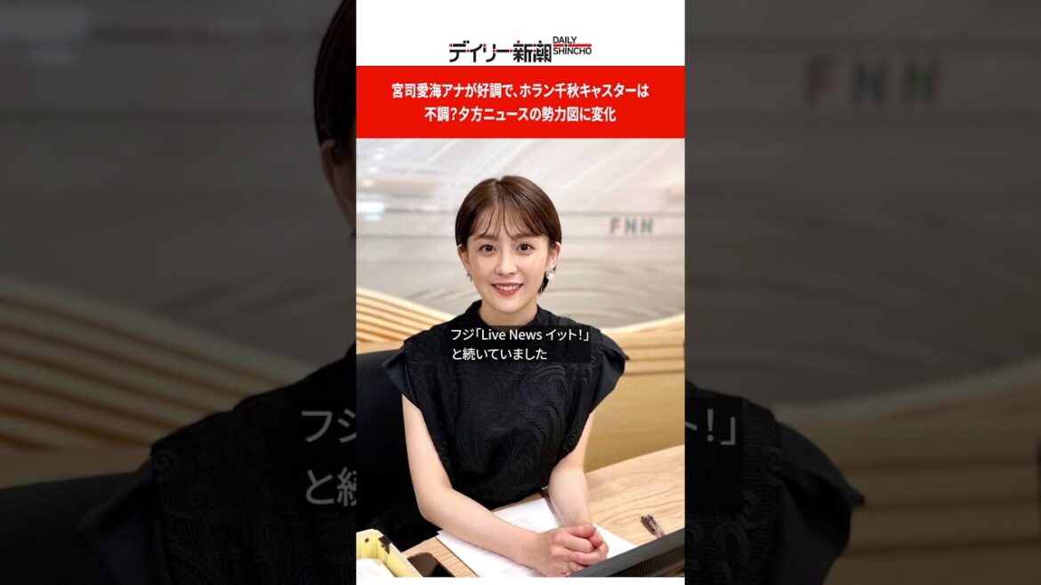 宮司愛海アナが好調で、ホラン千秋キャスターは不調? 夕方ニュースの勢力図に変化 #shorts