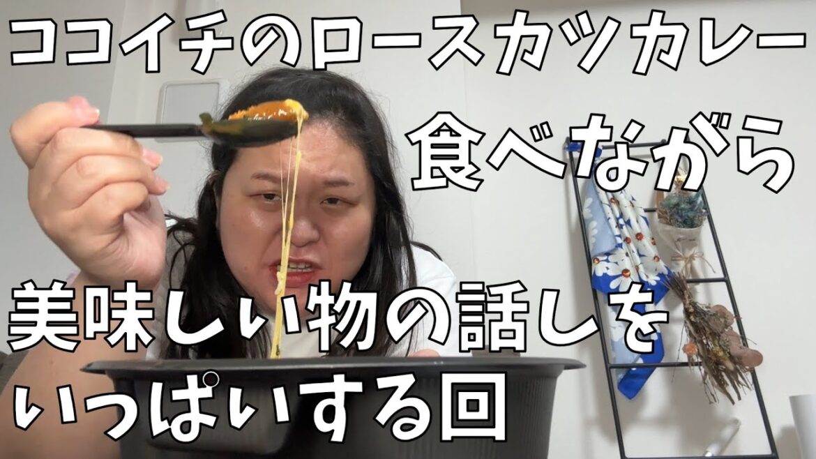 【カレーハウスCoCo壱番屋 ロースカツカレー】ロースカツカレー食べながらひたすら食べ物の話しをするよ!【見るとお腹が空く動画】