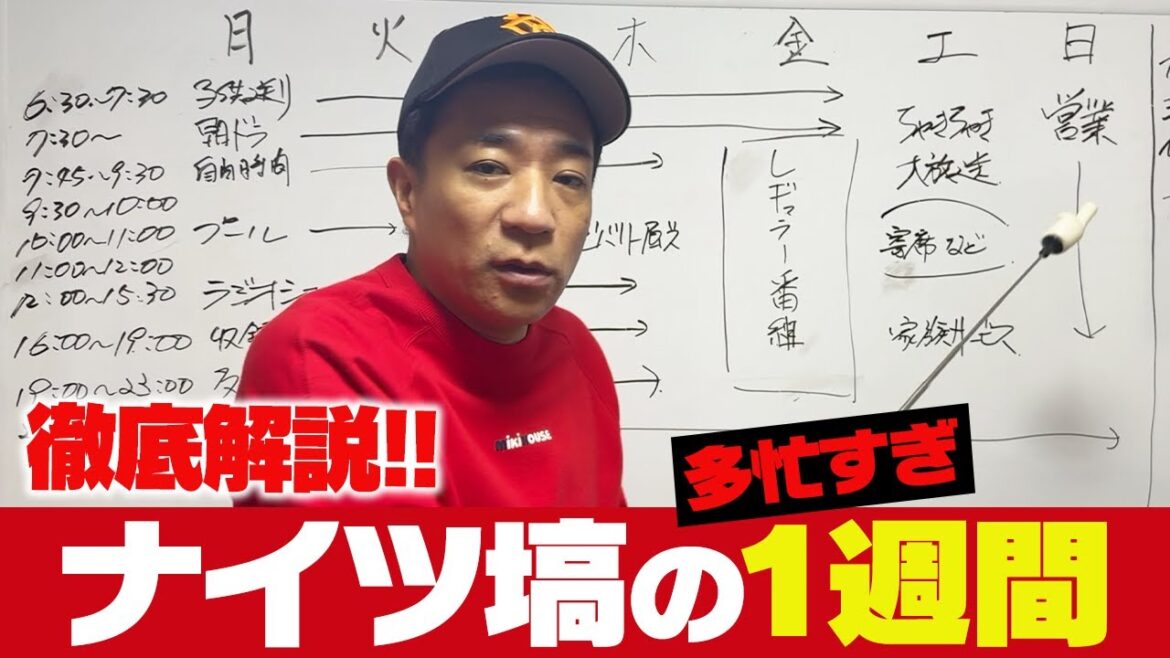 徹底解説!ナイツ塙の1週間スケジュール【予定パンパン】